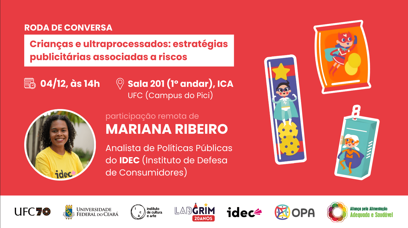 Roda de Conversa: Crianças e Ultraprocessados (04/12)